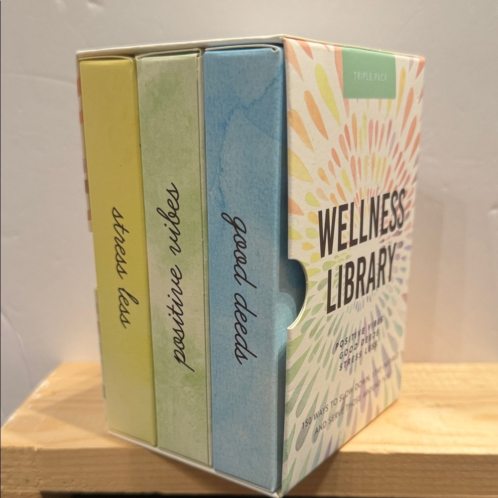 Wellness Library Positive Vibes Good Deeds and Stress Less 150 Ways card set